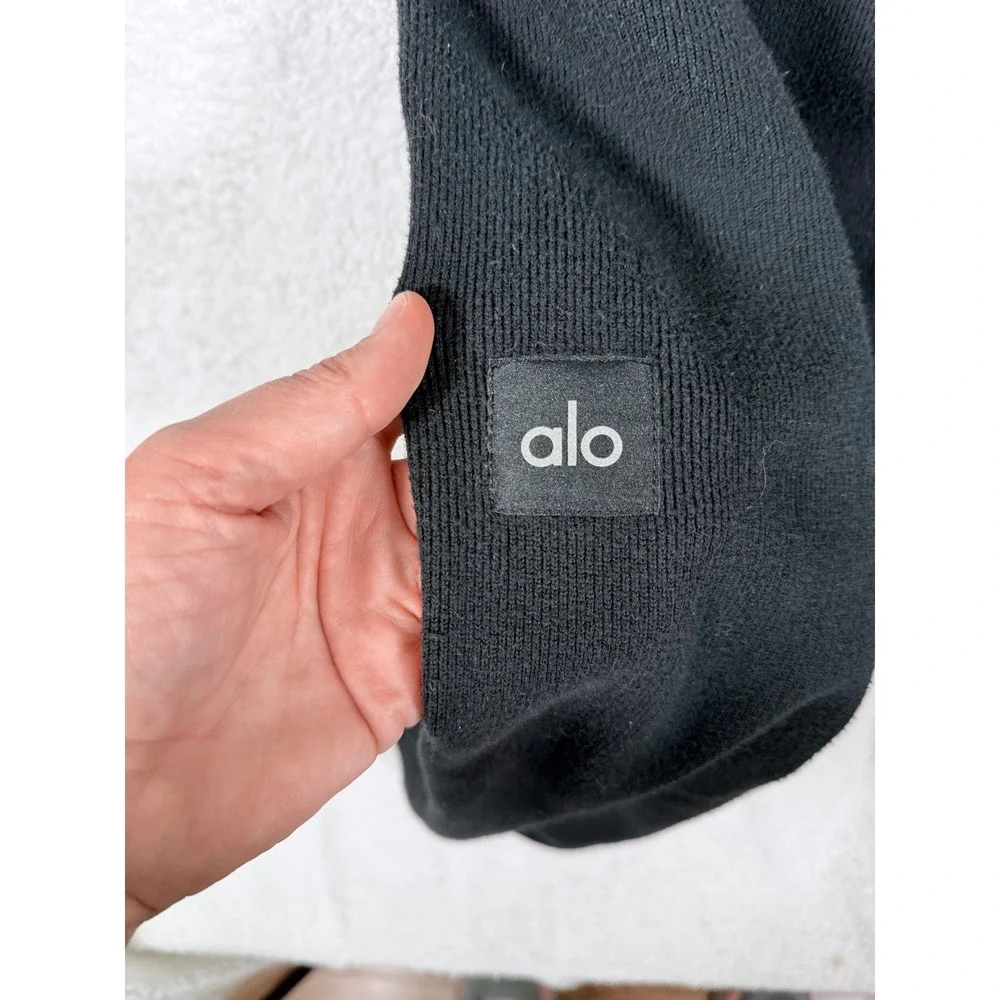 ALO Yoga Cargo Utility Pants XS Black High Waist Soft Washed Pocket Drawstring
